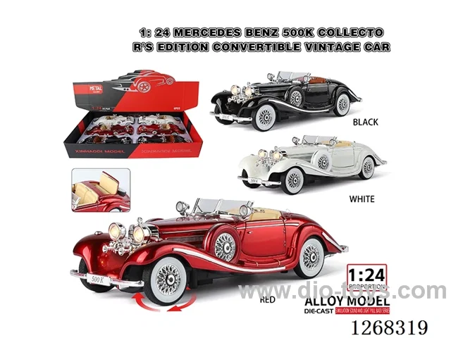1:24 pull back alloy car W L/M 6PCS