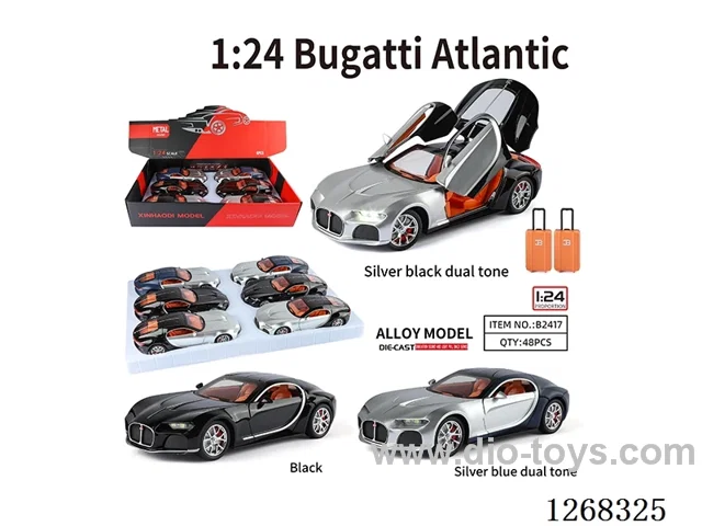 1:24 pull back alloy car W L/M 6PCS