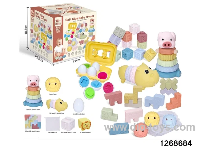 6 in 1 baby toys in color box