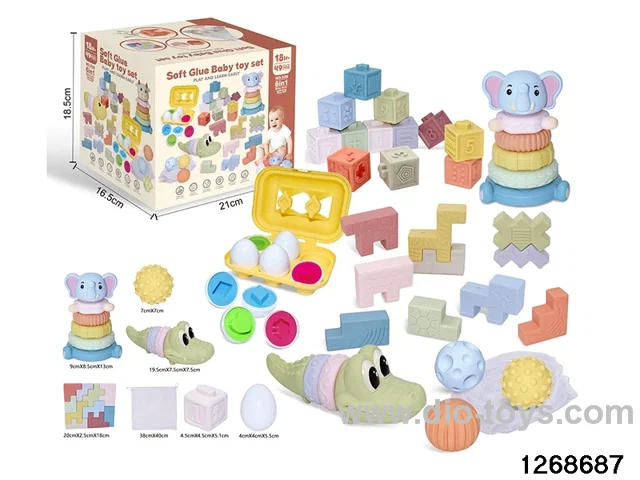 6 in 1 baby toys in color box