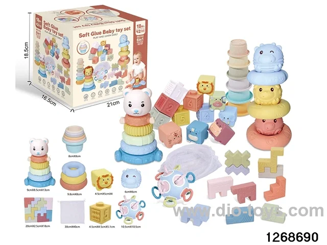 6 in 1 baby toys in color box