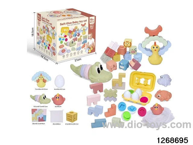 6 in 1 baby toys in color box