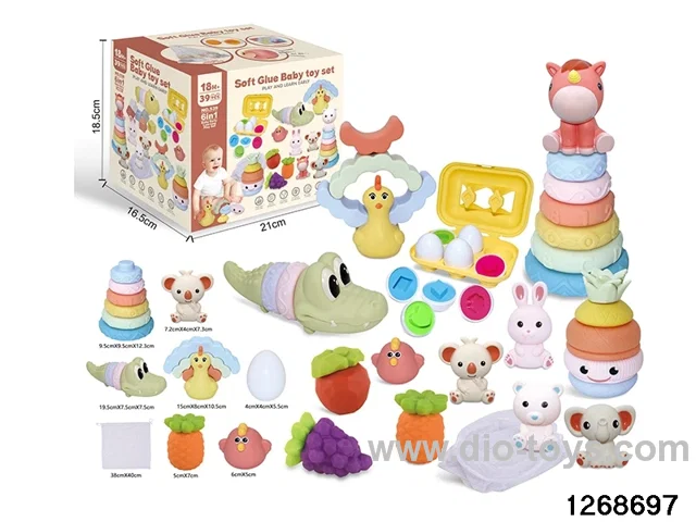 6 in 1 baby toys in color box
