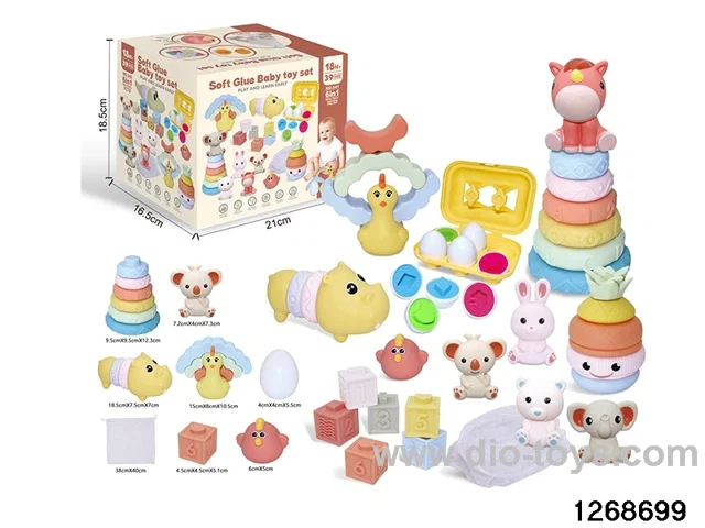 6 in 1 baby toys in color box
