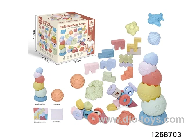 6 in 1 baby toys in color box