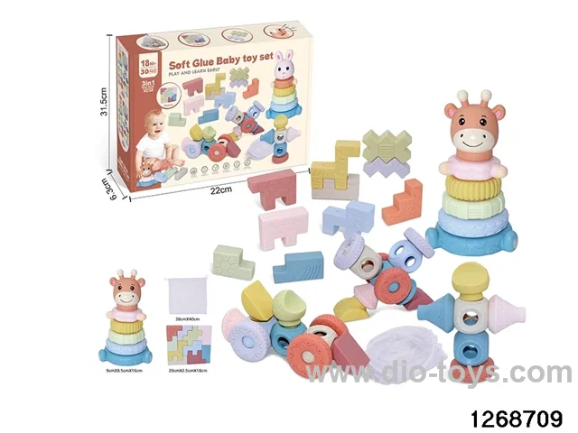 6 in 1 baby toys in color box
