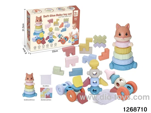 6 in 1 baby toys in color box