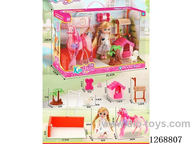 Barbie Farm Horse + Bathing Bar Set