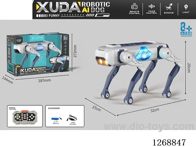 AI-powered remote-controlled robotic dog