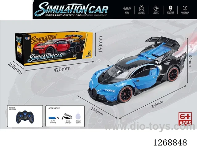 1:12 6ch rc car with spray included battery