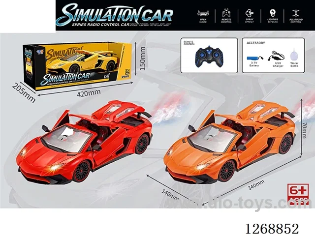 1:12 6ch rc car with spray included battery