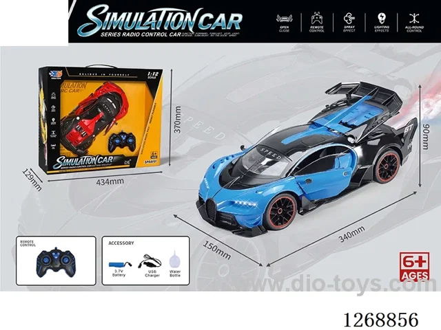 1:12 6ch rc car with spray included battery