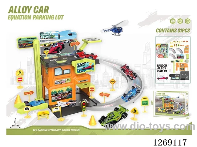Alloy Formula Parking Set (Includes 1 Alloy Car + 1 Set of Road Signs) (31PCS)