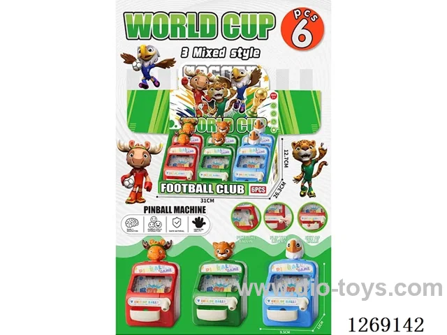 World Cup-Themed Marble Game Machine 6PCS with Lights