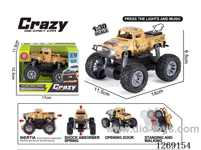 1:30 dual-inertia alloy car W L/M included battery