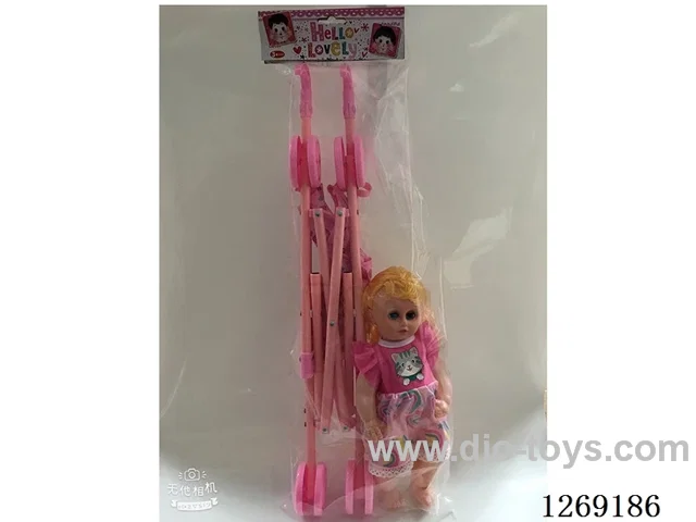Iron handcart with 18-inch empty doll + 4 sound IC