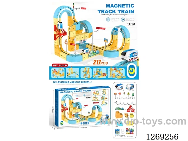 Building Block DIY Magnetic Track Car 217PCS