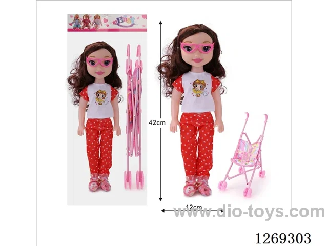 18-inch Doll set with Four-Voice IC + Stroller (included battery)