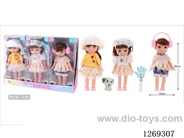 10-inch fully-vinyl Doll set with Four-Voice IC (6-Pack) (included battery)