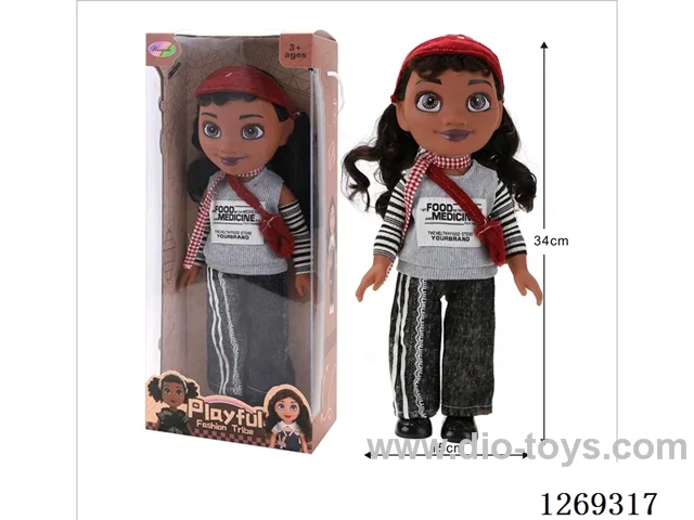 18-inch fully-vinyl black female doll with four-tone IC included battery