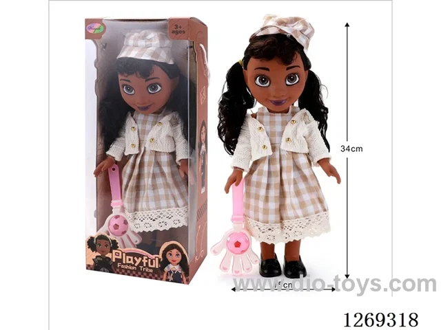 18-inch fully-vinyl black female doll with four-tone IC included battery