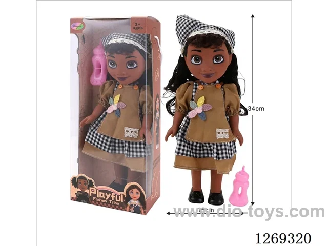 18-inch fully-vinyl black female doll with four-tone IC included battery