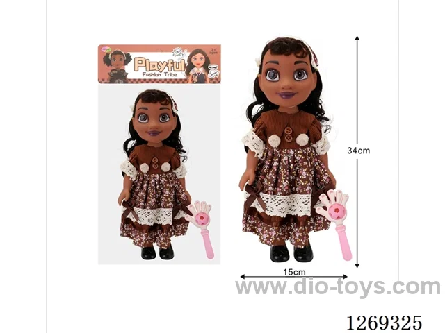 18-inch fully-vinyl black female doll with four-tone IC included battery