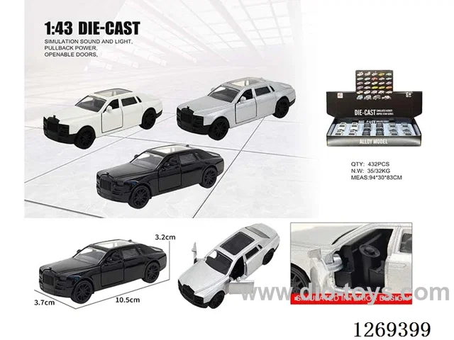 1:43 pull back alloy car 3 colors 12PCS
