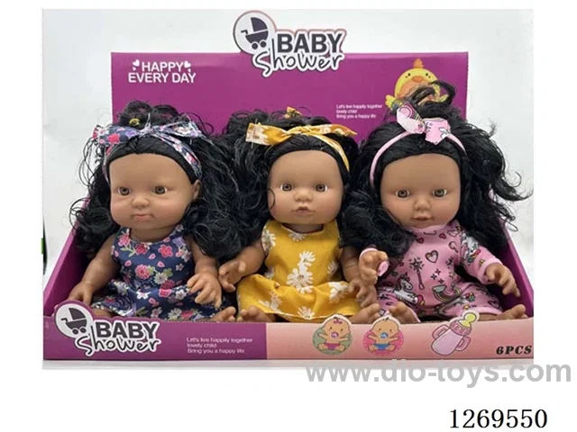 10 inch Vinyl doll with music 3 mixed 6PCS