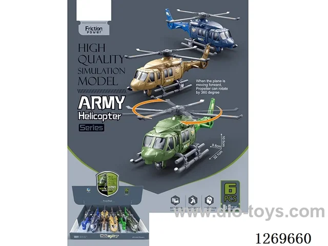 Inertia Air Combat Helicopter Military Series (6PCS)