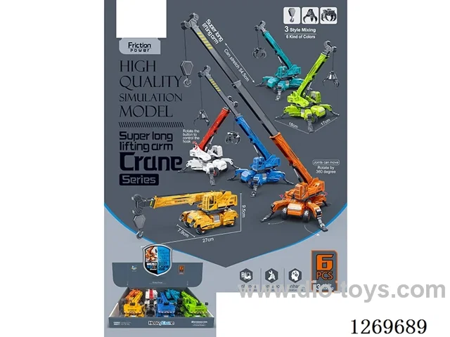 Inertia-Powered Transformation Heavy-Duty Crane with Extra-Long Boom (6PCS)