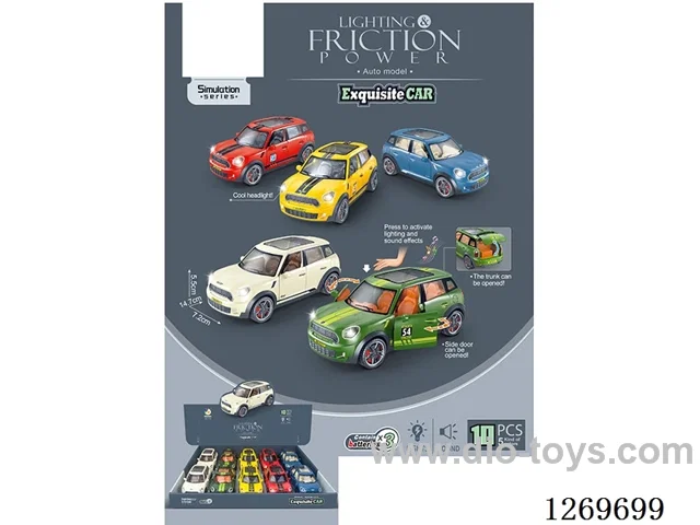 Sound & Light Inertia Elegant Compact Car (10PCS) included battery