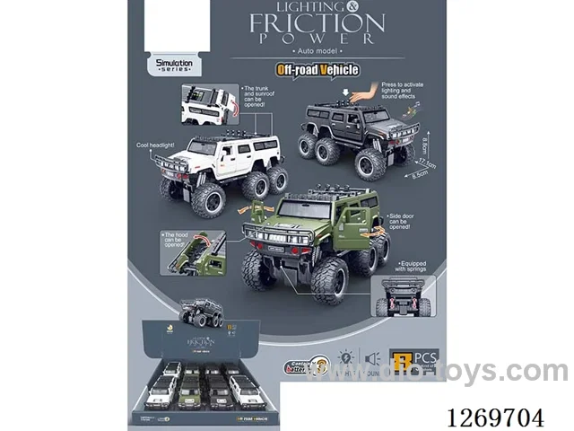 Sound & Light Inertial Adventure Off-Road Vehicle (8PCS) included battery