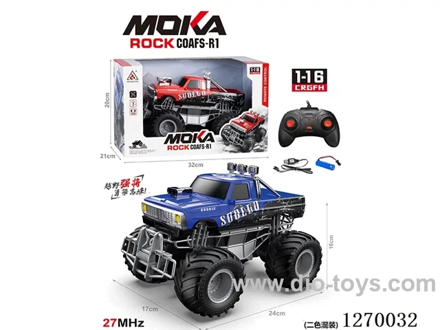 1:16 Big-Wheel RC Car, included battery (2-Color Mix)