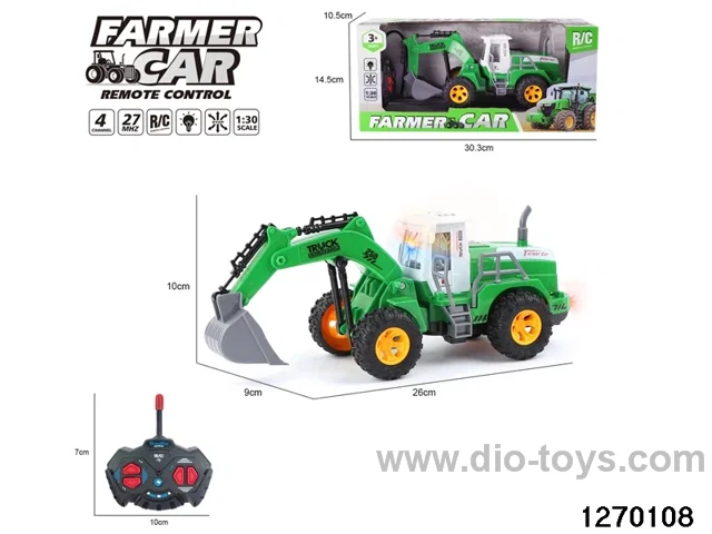 1:30 4 ch rc construction vehicle with light，not include battery