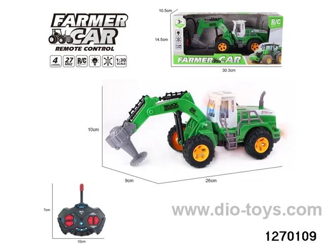 1:30 4 ch rc construction vehicle with light，not include battery
