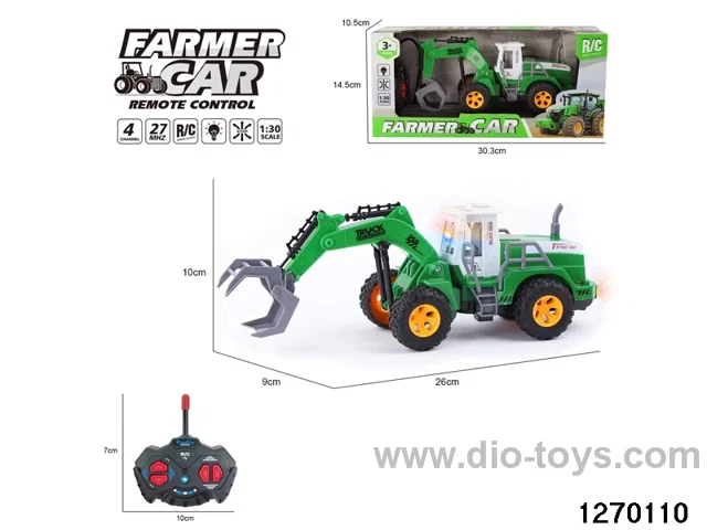 1:30 4 ch rc construction vehicle with light，not include battery