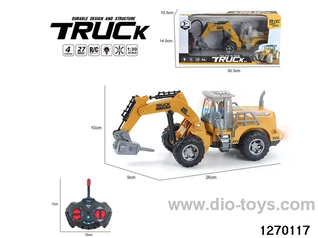 1:30 4 ch rc construction vehicle with light，not include battery