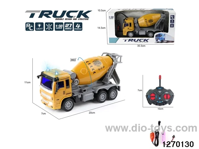 1:30 4 ch rc construction vehicle with light，include battery