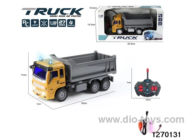 1:30 4 ch rc construction vehicle with light，include battery
