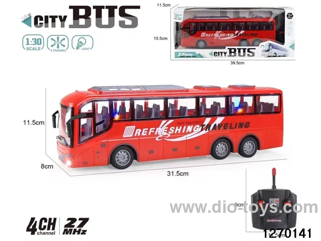 1:30 4 ch rc bus with light，not include battery