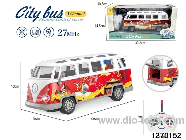 1:30 4 ch rc bus with light，not include battery
