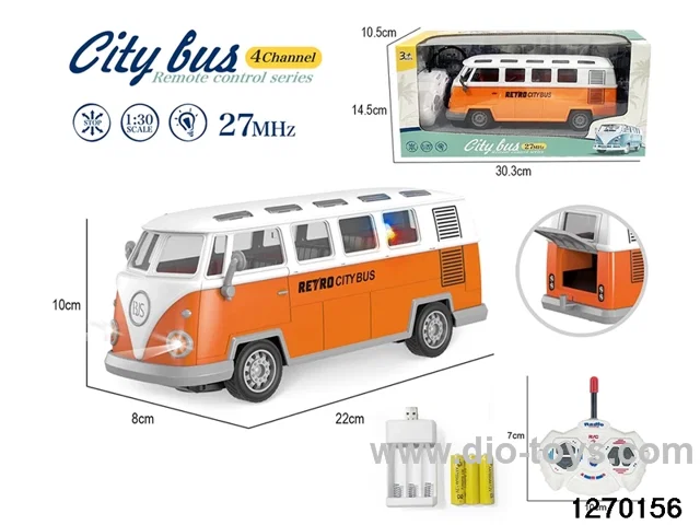 1:30 4 ch rc bus with light，include battery