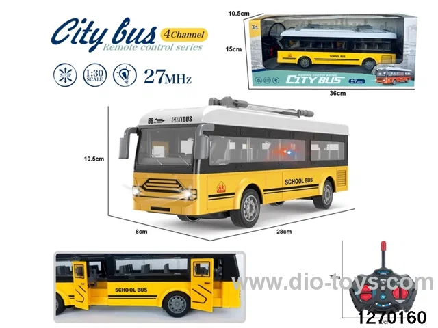 1:30 4 ch rc bus with light，not include battery