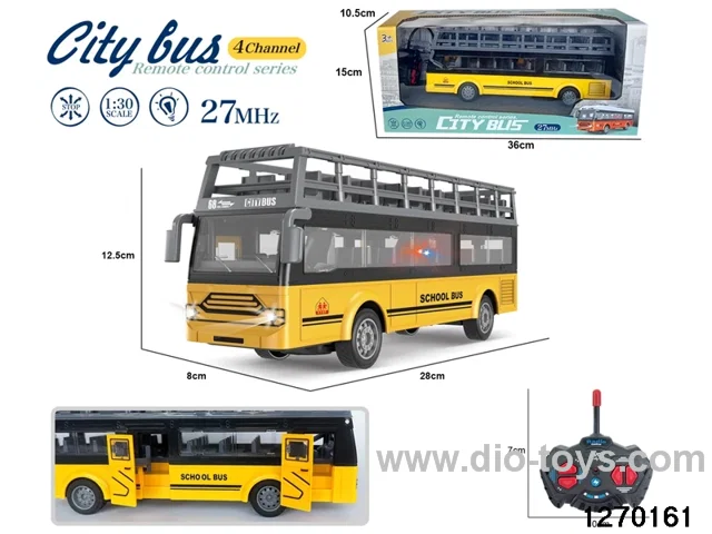 1:30 4 ch rc bus with light，not include battery