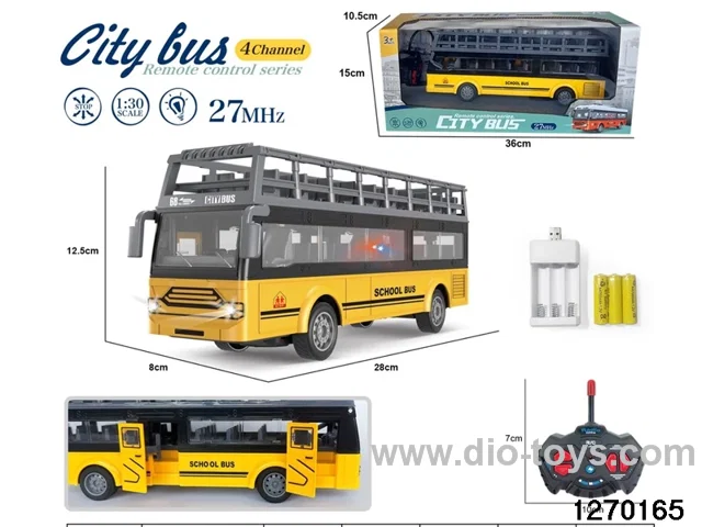 1:30 4 ch rc bus with light，include battery