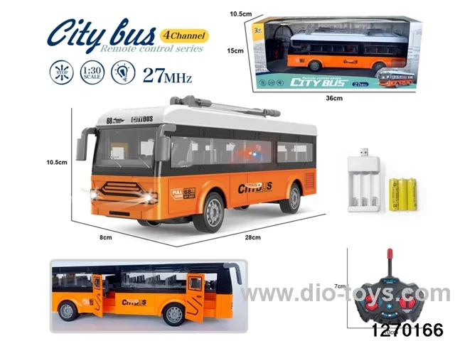 1:30 4 ch rc bus with light，include battery