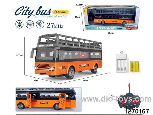 1:30 4 ch rc bus with light，include battery