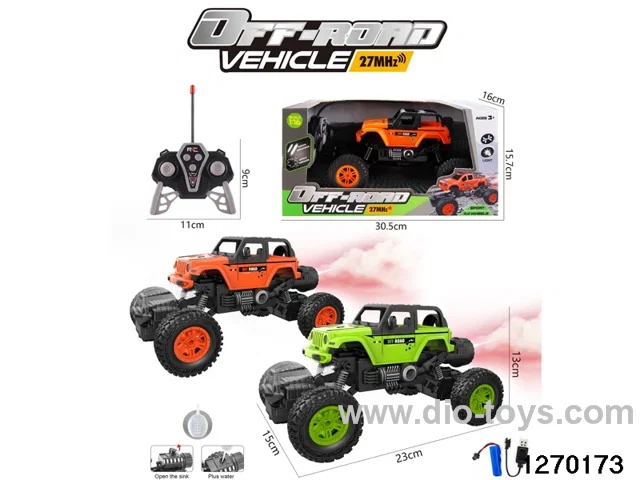 1:16 6 ch rc spray climbing car with light，include battery