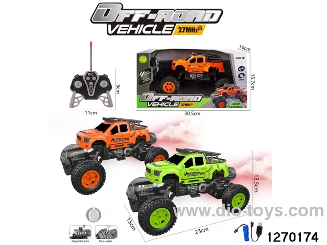 1:16 6 ch rc spray climbing car with light，include battery